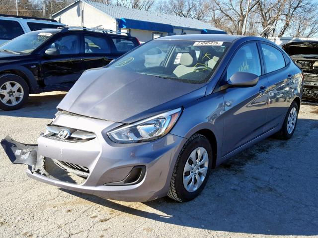 KMHCT4AE3GU030002 - 2016 HYUNDAI ACCENT SE 蓝色 照片 2