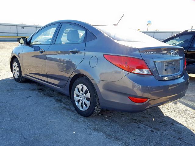 KMHCT4AE3GU030002 - 2016 HYUNDAI ACCENT SE 蓝色 照片 3