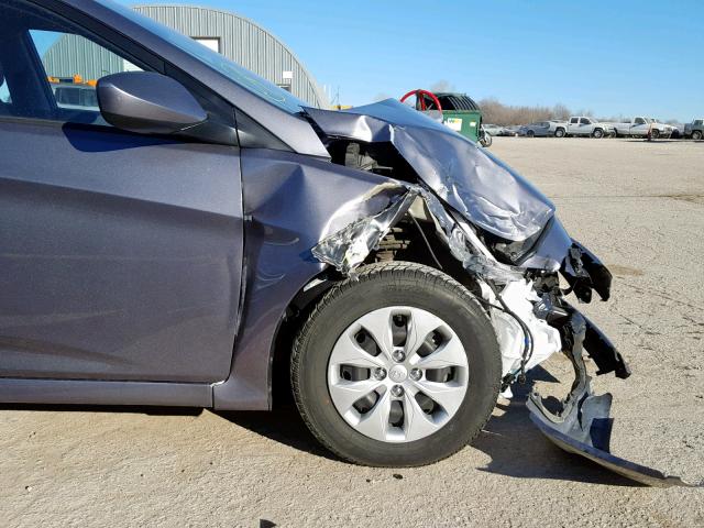 KMHCT4AE3GU030002 - 2016 HYUNDAI ACCENT SE 蓝色 照片 9