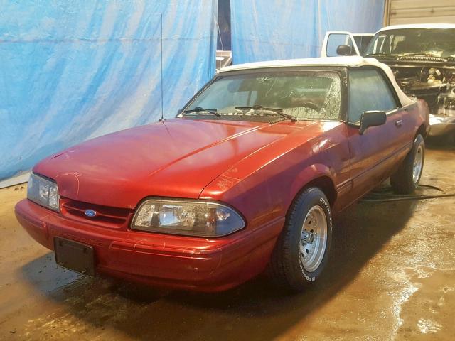 1FACP44M6PF147997 - 1993 FORD MUSTANG LX RED photo 2