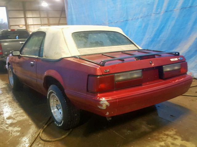 1FACP44M6PF147997 - 1993 FORD MUSTANG LX RED photo 3