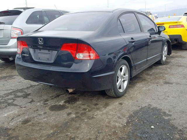 1HGFA16848L030754 - 2008 HONDA CIVIC EX BLACK photo 4