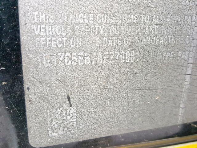 1G1ZC5EB7AF270081 - 2010 CHEVROLET MALIBU 1LT 黑色 照片 10