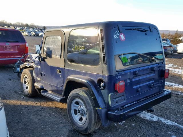 1J4FY29P7VP515195 - 1997 JEEP WRANGLER / BLUE photo 3