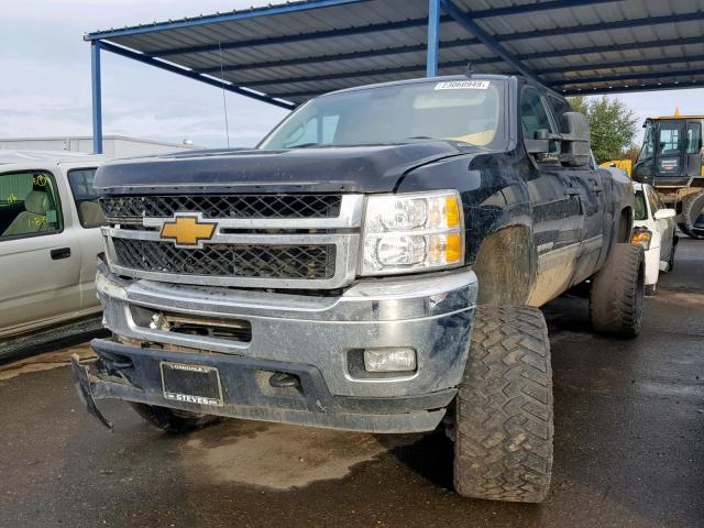 1GC1KXC82DF106624 - 2013 CHEVROLET SILVERADO BLACK photo 2