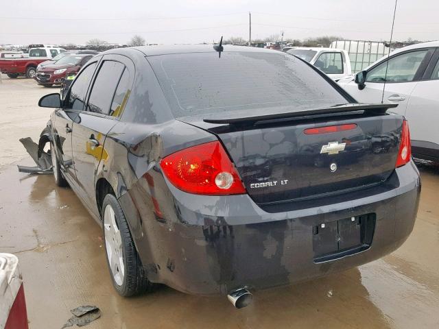 1G1AF5F55A7146138 - 2010 CHEVROLET COBALT 2LT BLACK photo 3