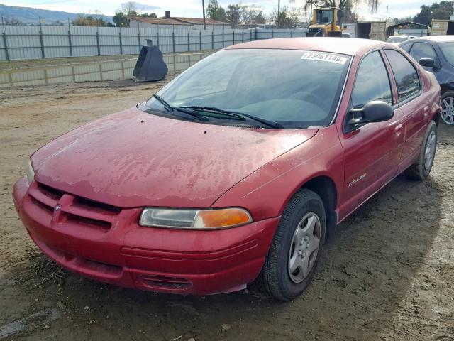 1B3EJ46X4WN305691 - 1998 DODGE STRATUS RED photo 2