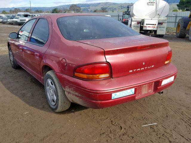 1B3EJ46X4WN305691 - 1998 DODGE STRATUS RED photo 3