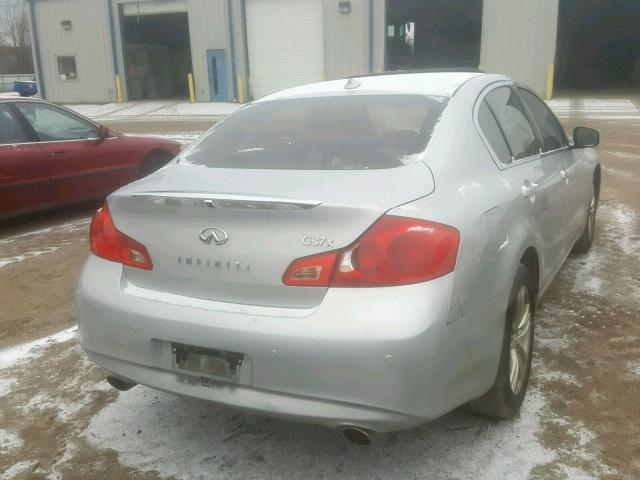 JN1CV6ARXAM253175 - 2010 INFINITI G37 SILVER photo 4