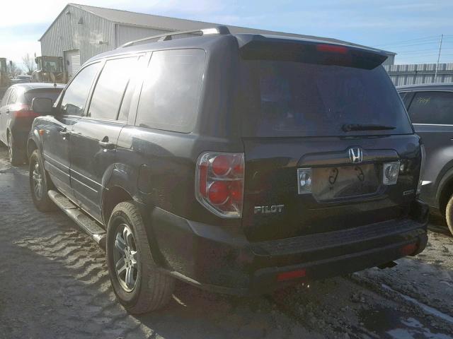 2HKYF18186H004622 - 2006 HONDA PILOT LX BLACK photo 3