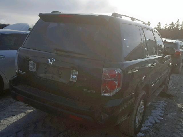 2HKYF18186H004622 - 2006 HONDA PILOT LX BLACK photo 4