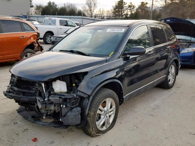 5J6RE4H71BL023381 - 2011 HONDA CR-V EXL BLACK photo 2