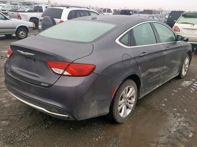 1C3CCCAB0FN640120 - 2015 CHRYSLER 200 LIMITE CHARCOAL photo 4