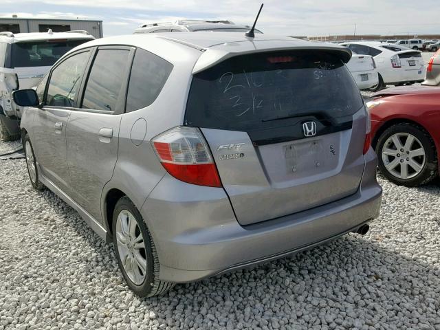 JHMGE88409S054727 - 2009 HONDA FIT SPORT GRAY photo 3