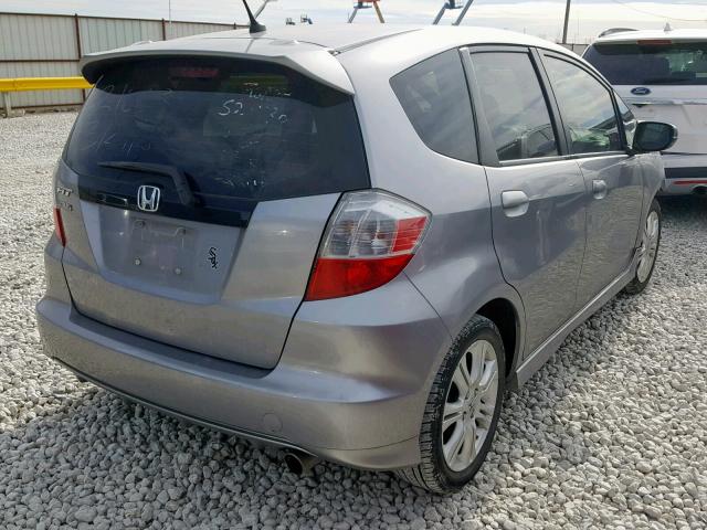 JHMGE88409S054727 - 2009 HONDA FIT SPORT GRAY photo 4