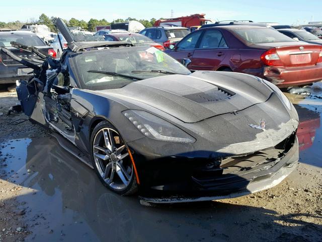 1G1YM2D71E5115896 - 2014 CHEVROLET CORVETTE S BLACK photo 1