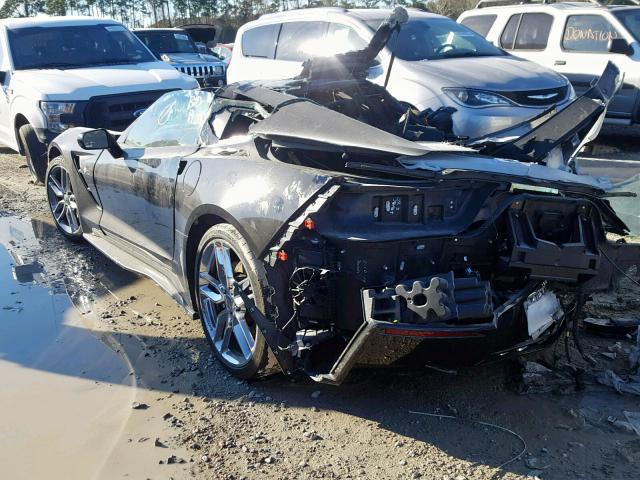 1G1YM2D71E5115896 - 2014 CHEVROLET CORVETTE S BLACK photo 3