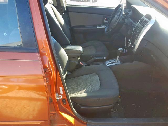 KNAFE122675008582 - 2007 KIA SPECTRA EX ORANGE photo 5