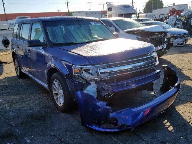 2FMGK5B89EBD25577 - 2014 FORD FLEX SE BLUE photo 1