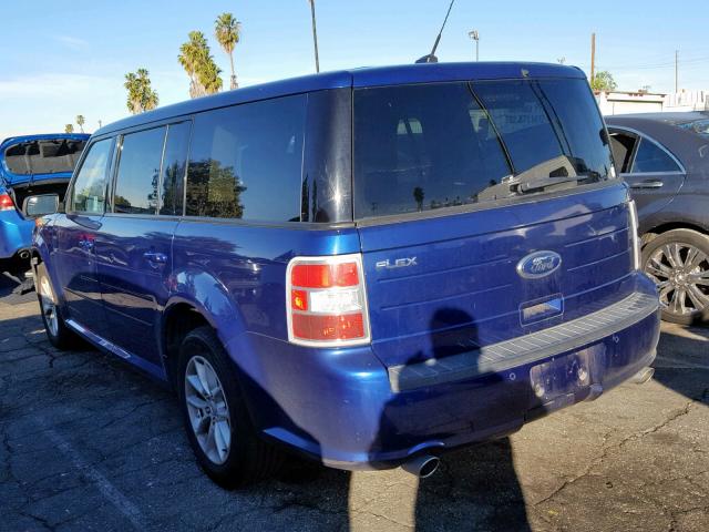 2FMGK5B89EBD25577 - 2014 FORD FLEX SE BLUE photo 3