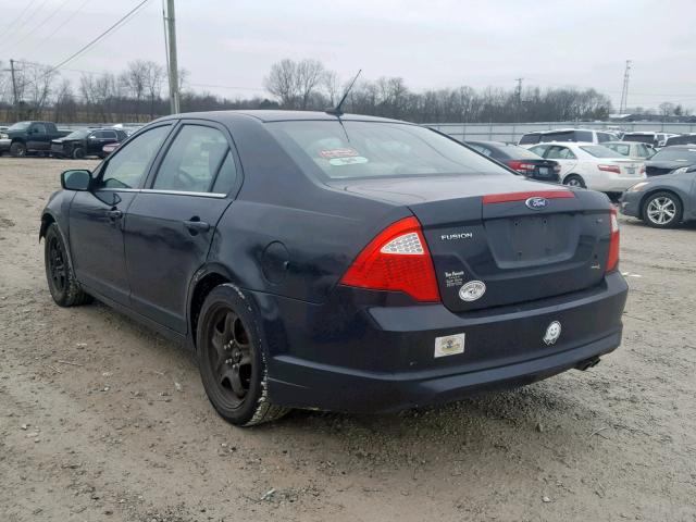 3FAHP0HA3AR109233 - 2010 FORD FUSION SE BLACK photo 3