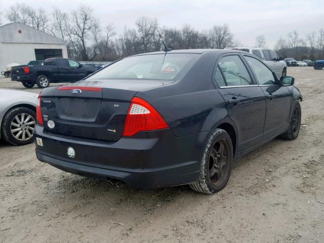 3FAHP0HA3AR109233 - 2010 FORD FUSION SE BLACK photo 4