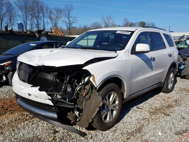 1C4RDHDG2DC700267 - 2013 DODGE DURANGO CR WHITE photo 2