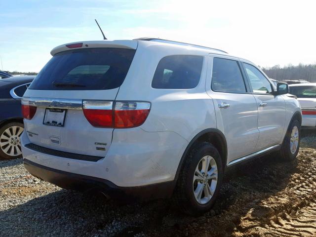 1C4RDHDG2DC700267 - 2013 DODGE DURANGO CR WHITE photo 4