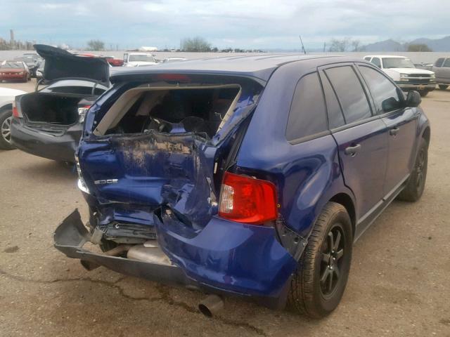 2FMDK3G98DBC22738 - 2013 FORD EDGE SE BLUE photo 4