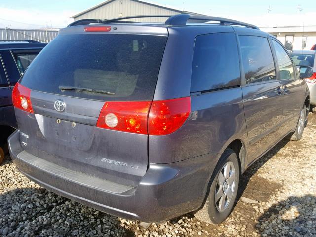 5TDZA23C26S553292 - 2006 TOYOTA SIENNA CE BLUE photo 4