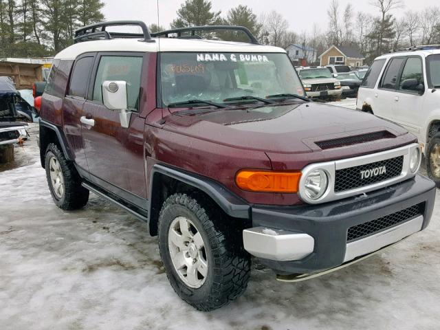 JTEBU11F170038137 - 2007 TOYOTA FJ CRUISER MAROON photo 1