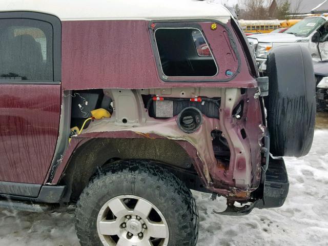 JTEBU11F170038137 - 2007 TOYOTA FJ CRUISER MAROON photo 9