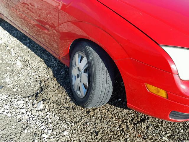 1FAHP34N47W134951 - 2007 FORD FOCUS ZX4 RED photo 9