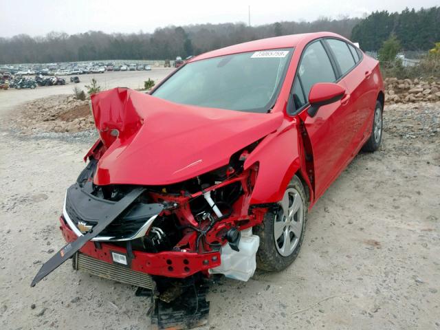 1G1BC5SM8H7152763 - 2017 CHEVROLET CRUZE LS RED photo 2