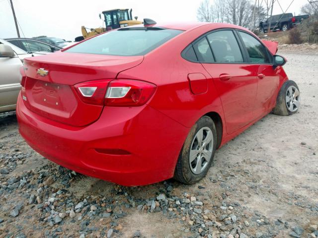 1G1BC5SM8H7152763 - 2017 CHEVROLET CRUZE LS RED photo 4