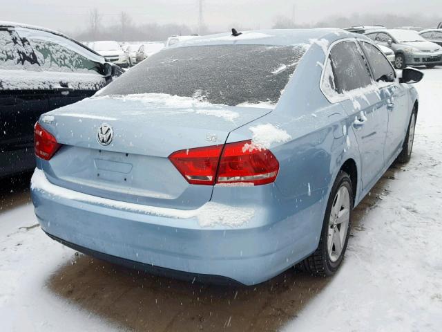 1VWBP7A37CC106757 - 2012 VOLKSWAGEN PASSAT SE BLUE photo 4