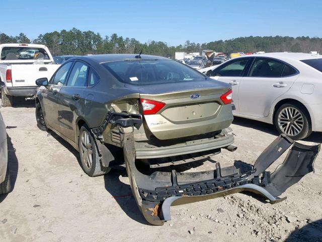 3FA6P0H79DR194630 - 2013 FORD FUSION SE GOLD photo 3