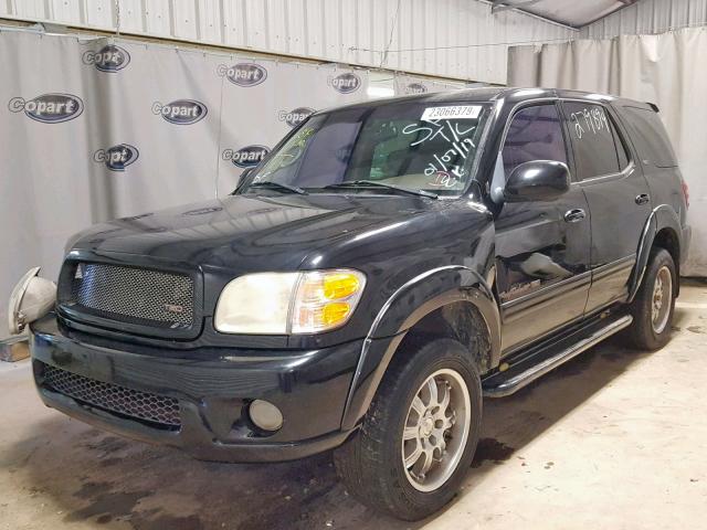 5TDZT34A82S102357 - 2002 TOYOTA SEQUOIA SR 黑色 照片 2