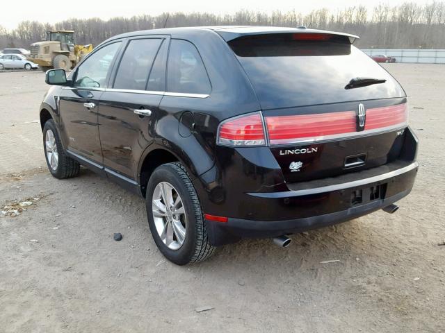 2LMDJ6JC3ABJ30445 - 2010 LINCOLN MKX BLACK photo 3