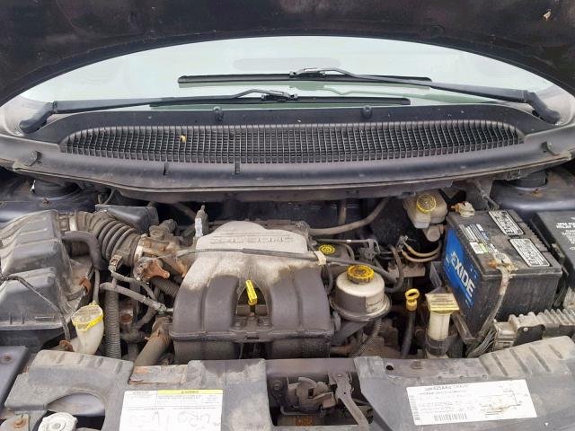 1B4GP25BX2B694376 - 2002 DODGE CARAVAN SE BLUE photo 7