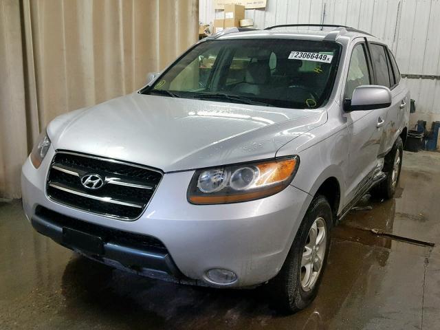 5NMSG73D27H055619 - 2007 HYUNDAI SANTA FE G SILVER photo 2