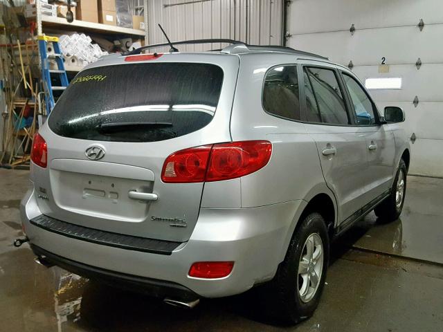 5NMSG73D27H055619 - 2007 HYUNDAI SANTA FE G SILVER photo 4