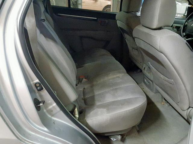 5NMSG73D27H055619 - 2007 HYUNDAI SANTA FE G SILVER photo 6