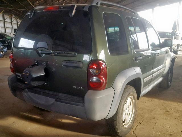 1J4GL48K97W701883 - 2007 JEEP LIBERTY SP 绿色 照片 4