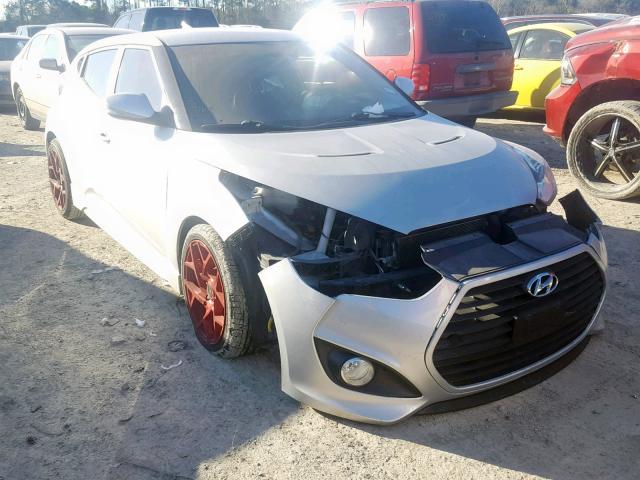 KMHTC6AE6EU211555 - 2014 HYUNDAI VELOSTER T GRAY photo 1