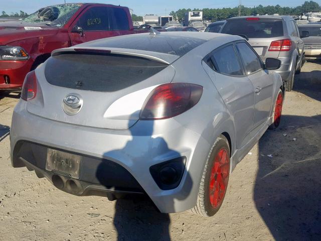 KMHTC6AE6EU211555 - 2014 HYUNDAI VELOSTER T GRAY photo 4