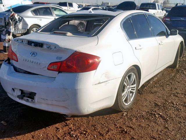 JNKCV61E69M011374 - 2009 INFINITI G37 BASE WHITE photo 4