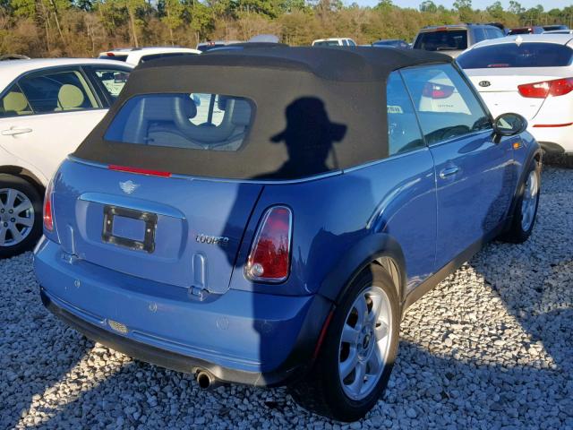 WMWRF33507TF66800 - 2007 MINI COOPER BLUE photo 4