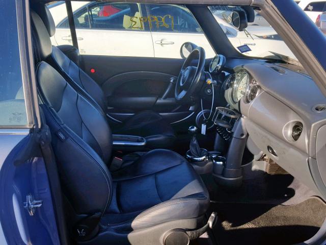 WMWRF33507TF66800 - 2007 MINI COOPER BLUE photo 5