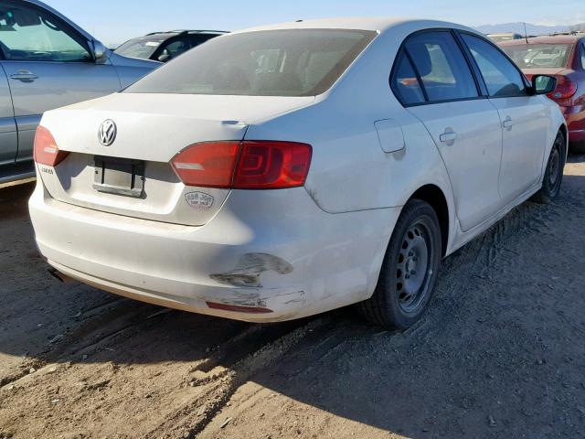 3VW2K7AJ0BM118405 - 2011 VOLKSWAGEN JETTA BASE WHITE photo 4